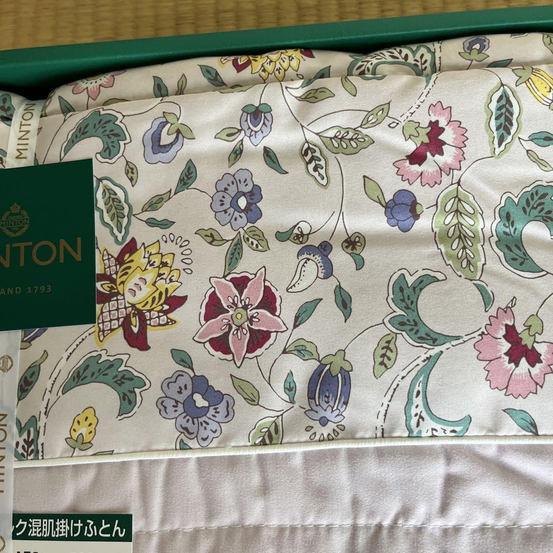 ミントン 掛け布団 シルク混肌掛け布団 布団 シルク 2枚セット ピンク